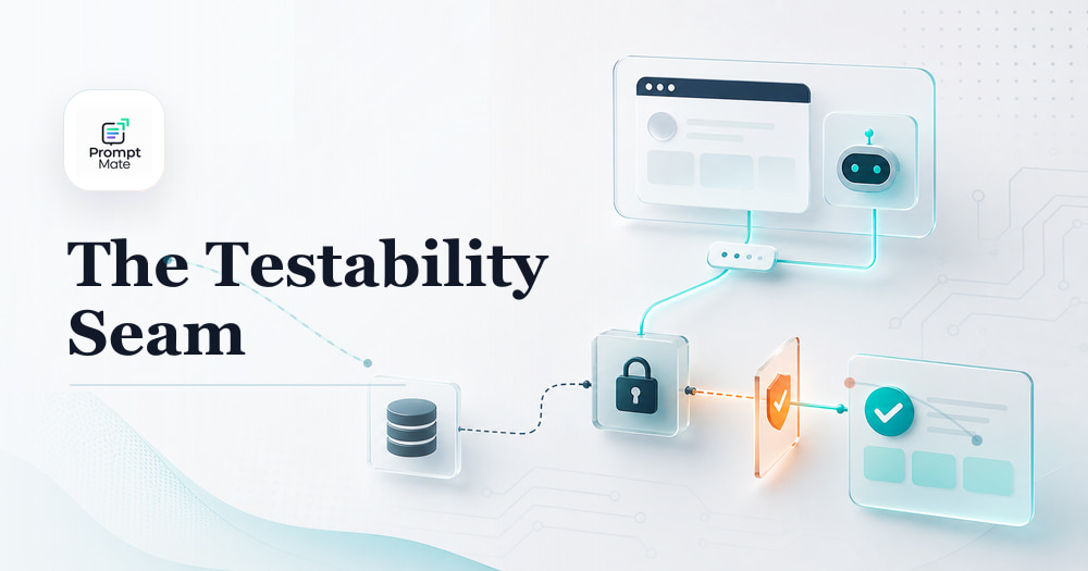 The Testability Seam: Making State-Gated UI Testable by AI Agents
